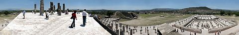 360° panoramic view of Tula, as seen from the Pyramid B