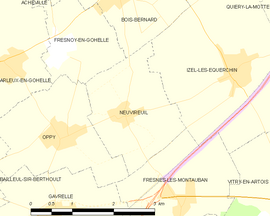 Mapa obce Neuvireuil