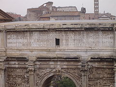 Arch of Septimius Severus ginuhit sa itaas