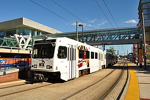 A train at Convention Center station in 2010