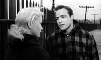 Marlon Brando with Eva Marie Saint in the trailer for On the Waterfront, 1954