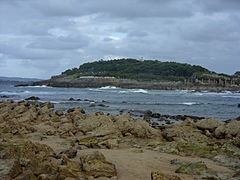 Península de la Magdalena desde la playa de la Concha.