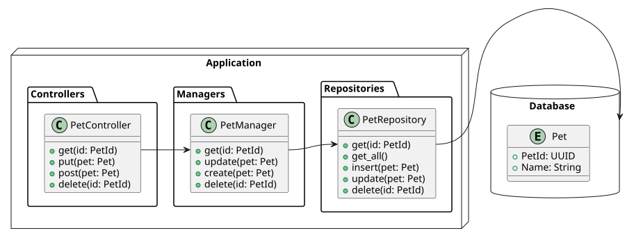 Passing a strongly typed identifier throughout the layers of an example application