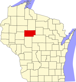 Map of Wisconsin highlighting Taylor County