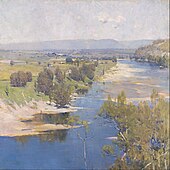 Arthur Streeton, ‘The purple noon's transparent might’, 1896