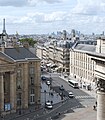 Rue Soufflot vue depuis le Panthéon ; à gauche la mairie du 5e arrondissement.