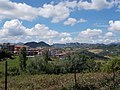 Appennino tosco-romagnolo, landscape with Monte San Severino (San Leo mountain chain)