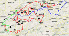 Routekaart van de Ronde van Vlaanderen 2022