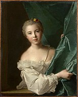 Éléonore Louise Le Gendre de Berville (1740-1761) Marquise du Hallay-Coëtquen (1751) Privata kolekto, Parizo