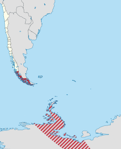 Map of Magallanes and Chilean Antarctica Region