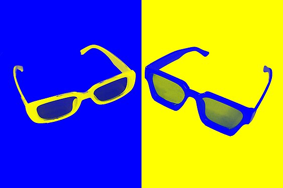 Blue and Yellow glasses