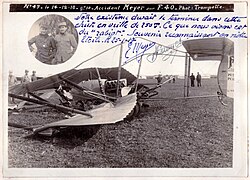 Edouard Meyer chute Farman F 40 en 1916.jpg