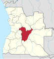 English: Location of en:Bié (province) in Angola