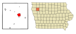 Location of Cherokee, Iowa