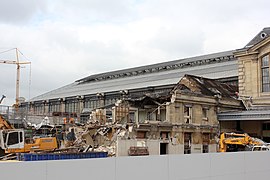 Démolition du buffet de la gare de Paris-Austerlitz.