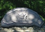 Rudolf Steiners gravsten vid Goetheanum.