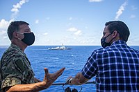 SecDef Esper with CINCPACFLT Aquilino at RIMPAC 2020