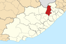 Map of the Eastern Cape with Elundini highlighted (2016).svg