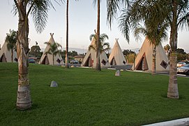 Le motel Wigwam à San Bernardino (Californie).