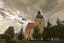 Biserica fortificată din Saschiz Machetă pentru biserica fortificată din Saschiz Planul fortificaţiei din Saschiz[1]