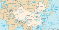 The CIA's 2008 map of China, showing the PRC's claim on Taiwan (but not the South China Sea) and India's claim on the PRC (but not China's on Arunachal Pradesh).