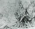 Stoning of Saint Stephen - Drawing