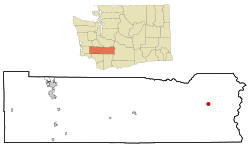 Location of Packwood in Lewis County, WA