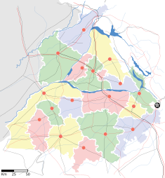 Map indicating the location of Patiala