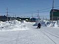 Vista da rua no inverno