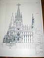 Het plan van de Sagrada Familia, Barcelona (Spanje)