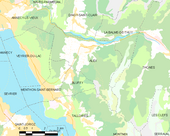 Carte montrant Alex et les communes voisines.