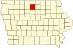 State map highlighting Hancock County