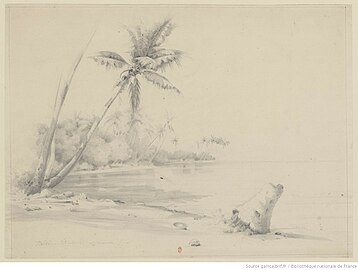 Taiti [sic], 1844-1845, dessin, Paris, BnF.