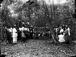 Burial and grave of Robert Louis Stevenson on Mount Vaea, Samoa, 1894