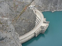 Barrage de Monteynard en 2007.