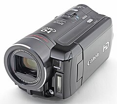 Small, black camcorder