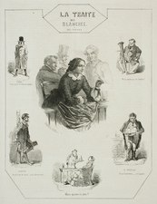 The White Slave: The Casinos (Uylenspiegel, No. 11, 13 Apr. 1856) lithograph (30.16 x 22.7 cm) Los Angeles County Museum of Art