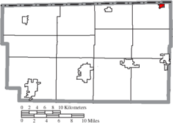 Location of Metamora in Fulton County