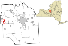 Location in Onondaga County and the state of New York.