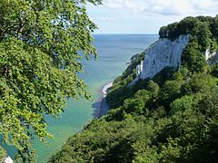 Falaises de la côte de Rügen.