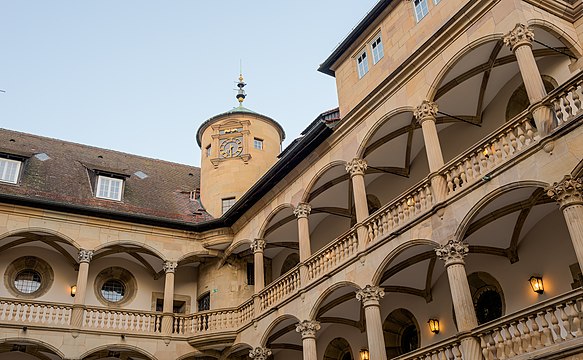 Inner courtyard of the Old Castle in Stuttgart.