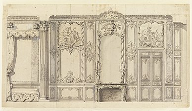 Disegno della camera del principe all'Hotel de Soubise, di Germain Boffrand (1735–40)