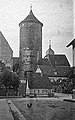 Oberes Stadttor mit Schochenturm und Steinhaus. Foto 1926