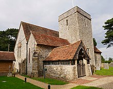 Southwest View of the Church of Saint Peter and Saint Paul, Upper Hardres.jpg