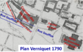 La future rue Soufflot sur le plan de Verniquet de 1790.