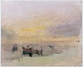 Boats on the Lagoon near Venice, Around Sunset, 1840