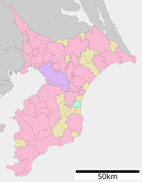 麗澤大学の位置（千葉県内）