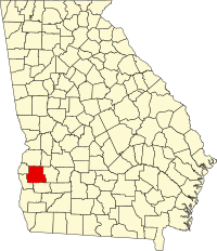 Map of Džordžija highlighting Randolph County