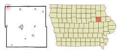 Location of Fairbank, Iowa