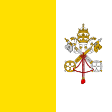 The flag of Vatican City